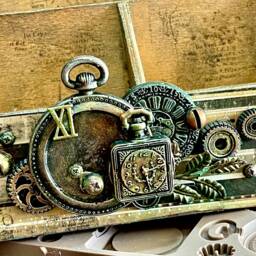Industrial Wooden Desk Organizer Steampunk Office Decor - thumbnail 4
