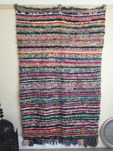 Boucherioute Rug - Berber Atlas Rug, Moroccan Handwoven Vintage Rug/132 X 215 cm 4.33 7.05 Ft Code 301 - image 1