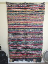 Boucherioute Rug - Berber Atlas Rug, Moroccan Handwoven Vintage Rug/132 X 215 cm 4.33 7.05 Ft Code 301