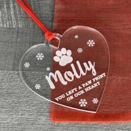Personalised Pet Dog, Cat Memorial Christmas Bauble Tree Decoration 2024 Ornament Gift - thumbnail 2