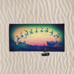 Surf Art Beach Towel Sunset Surfing Design