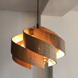 Handmade Oak Wood Pendant Light - Scandinavian Style Lampshade