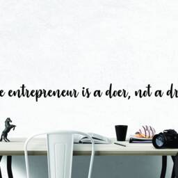 Entrepreneur Quote Wall Decal Inspirational Office, Gym Decor - thumbnail 2