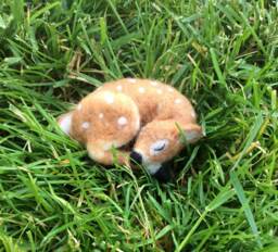 Needle Felted Sleeping Fawn