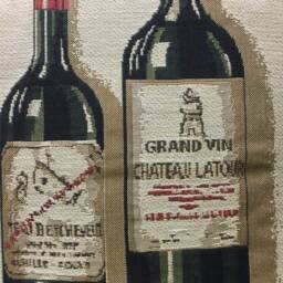 Wine Bottles Woven Tapestry Cushion Cover Sham - thumbnail 2