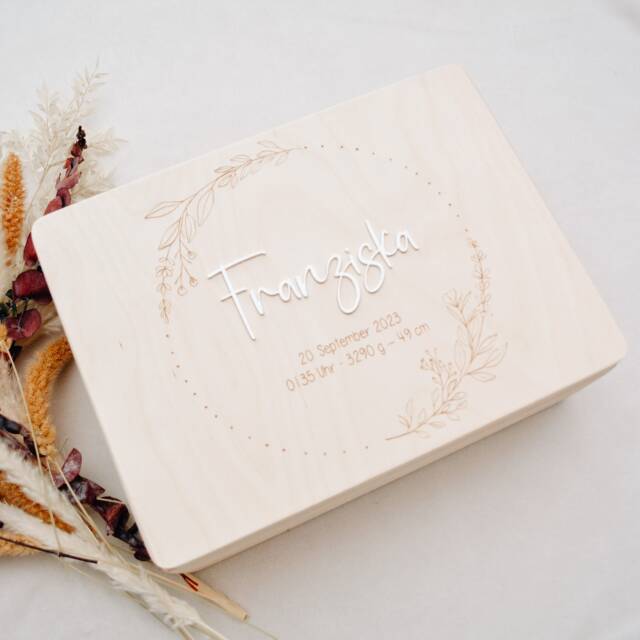 Memory Box Birth - Wooden Gift For - image 1