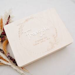 Memory Box Birth - Wooden Gift For - thumbnail 1