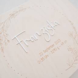 Memory Box Birth - Wooden Gift For - thumbnail 2