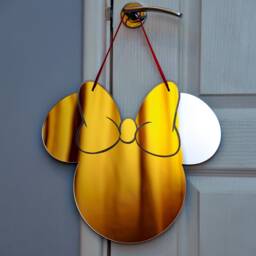 Minnie Mouse Inspired Acrylic Mirror Nursery Wall Decor - thumbnail 2
