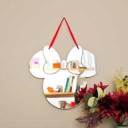 Minnie Mouse Inspired Acrylic Mirror Nursery Wall Decor - thumbnail 3
