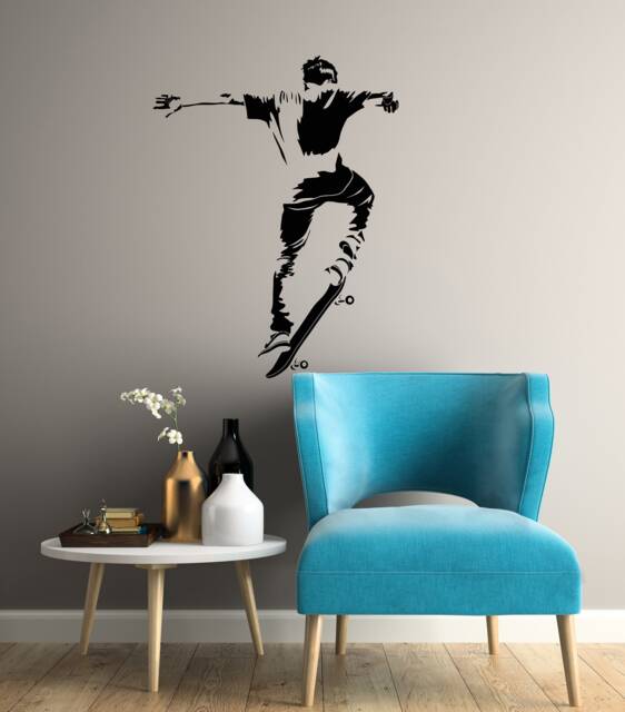 Skateboarder Vinyl Wall Decal Teenager Room Sports Teen Art Stickers Mural - #3011Di - image 1