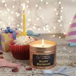 Happy Birthday Candle, Soy Wax, Scented Tin Container, Choice Of Scents, Gift For Friend, Boyfiend, Girlfriend - thumbnail 2