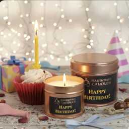 Happy Birthday Candle, Soy Wax, Scented Tin Container, Choice Of Scents, Gift For Friend, Boyfiend, Girlfriend - thumbnail 1