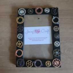 Steampunk Style Metal Gears & Cogs Photo Frame 4 X 6 Inches - thumbnail 3