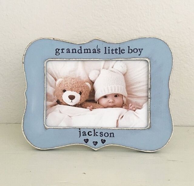 Grandma's Little Boy Personalized Picture Frame, Gift For Grandma, Grandparents I Love My Grammy , Nana, Mimi, From Child - image 1