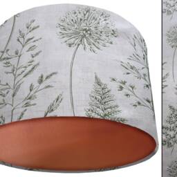 Traditional Country Home Lampshade, Inspired Vintage Rustic Light Shade, UK Handmade Ceiling Table Lamp Green Lampshade - thumbnail 2