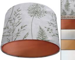 Traditional Country Home Lampshade, Inspired Vintage Rustic Light Shade, UK Handmade Ceiling Table Lamp Green Lampshade