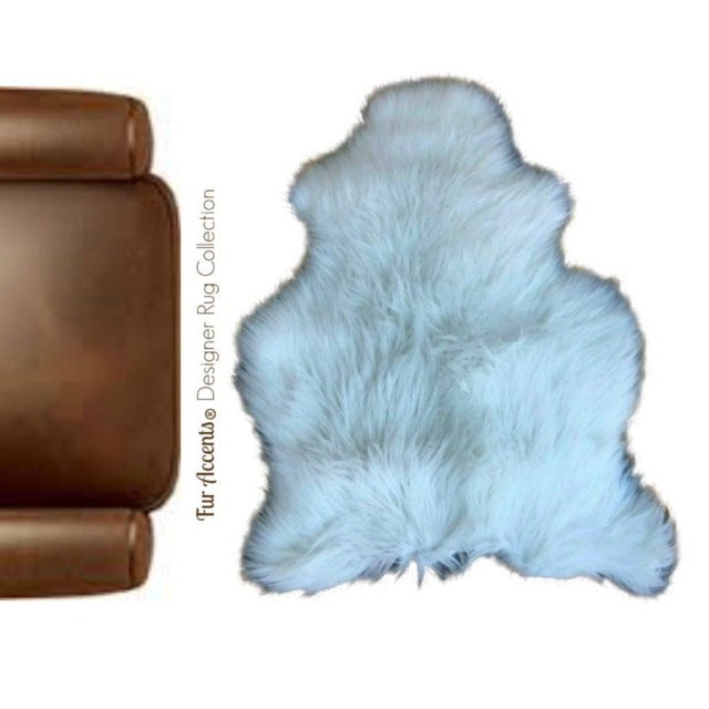 Faux Fur Sheepskin Rug - Bohemian Plush Area Rug, Handmade Usa - image 1