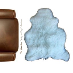 Faux Fur Sheepskin Rug - Bohemian Plush Area Rug, Handmade Usa - thumbnail 1