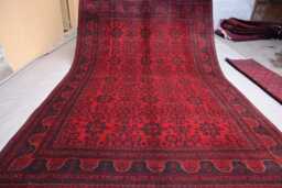 Red Bukhara Rug 7x10 Afghan Hand Knotted Veg Dyes Wool Khal Mohammadi - 200x300 cm Large Oriental Turkmen Bedroom, Living Room - thumbnail 1