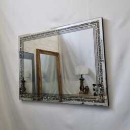 Galaxy Grey Diamond Crystal Glitz Glass Silver Frame Bevelled Wall Mirror 60x80cm Sparkly Modern Home Interior - thumbnail 3