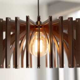 Wooden Pendant Light, Wood Lampshade, Ceiling Fixture, Lighting Chandelier, Modern Design, Kitchen Island Scandinavian Style - thumbnail 3