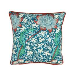 William Morris & Ben Pentreath - Kennet Aqua/Pink Cushion Cover Throw Pillow Designer Home Decor - thumbnail 2