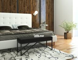 Upholstered Entryway Bench With Metal Frame - Modern Velvet Hallway Seat, Bedroom Bench, Handmade in Europe, Custom Sizes & Colors