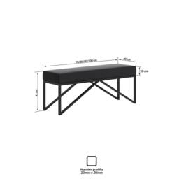 Upholstered Entryway Bench With Metal Frame - Modern Velvet Hallway Seat, Bedroom Bench, Handmade in Europe, Custom Sizes & Colors - thumbnail 3