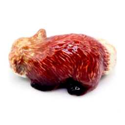 Miniature Ceramic Red Lesser Panda Cat Bear Animal Little Brown White Figurine Small Statue Decoration Collectible Hand Painted Figure Deco - thumbnail 2