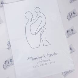 Personalised Mother & Child Line Art Print - A4 Or A3 - thumbnail 2