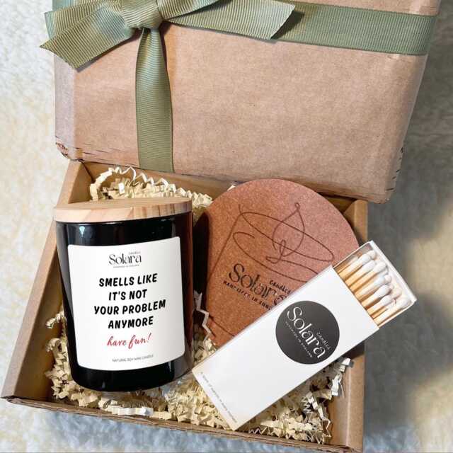 New Chapter Beginnings Gift, Personalised Scented Candle, Job Promotion Leaving Work Retiredment Its Not Your Problem Anymore - image 1