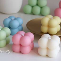 Mini Bubble Set -Personalized Gifts-Best Friend Gift-Home Decor-Self Gift-Birthday Gift-Gift For Her-Cute Candle - thumbnail 2