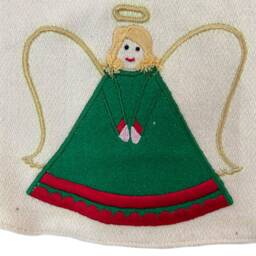 Christmas Tree Skirt, Traditional American Handmade Decorations, Decoration Ideas, Gift - thumbnail 4