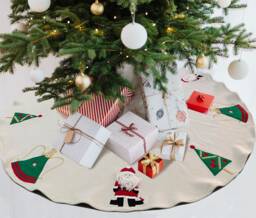 Christmas Tree Skirt, Traditional American Handmade Decorations, Decoration Ideas, Gift