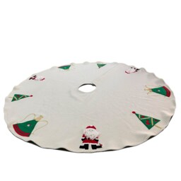 Christmas Tree Skirt, Traditional American Handmade Decorations, Decoration Ideas, Gift - thumbnail 2