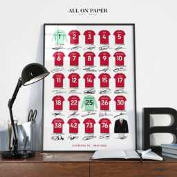 Liverpool 2025 2026 Squad Art Print Minimalist Shirt Poster Decor - thumbnail 1