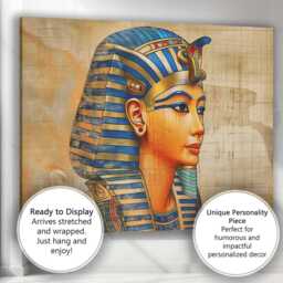 Royal Egyptian Queen Side Profile Classical Portrait Canvas Wall Art Print Decor Picture Ready To Hang - thumbnail 3