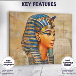 Royal Egyptian Queen Side Profile Classical Portrait Canvas Wall Art Print Decor Picture Ready To Hang - thumbnail 1