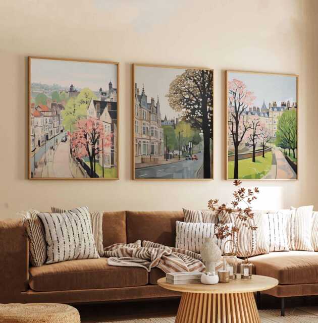 Set Of 3 Harrogate Posters, England Travel Prints, UK Town Poster Set, Wall Art, North Yorkshire Print British Spa Decor - image 1