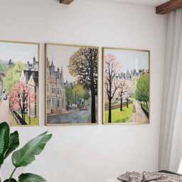 Set Of 3 Harrogate Posters, England Travel Prints, UK Town Poster Set, Wall Art, North Yorkshire Print British Spa Decor - thumbnail 2