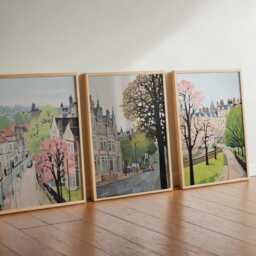 Set Of 3 Harrogate Posters, England Travel Prints, UK Town Poster Set, Wall Art, North Yorkshire Print British Spa Decor - thumbnail 3