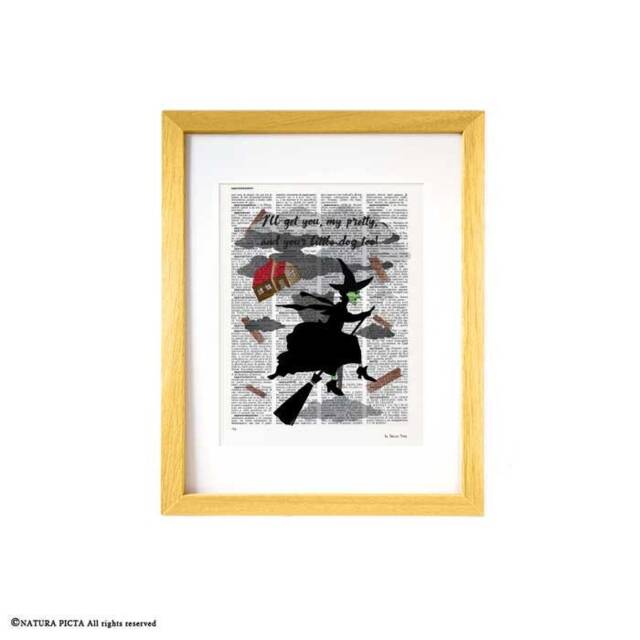Wicked Witch Of The West Print Wizard Oz Dictionary Art - image 1