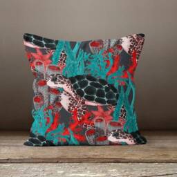 Nautical Pillow Case-Coastal Cushion Cover-Marine Decoration Throw Cushion Case-Sea Theme Pillow Case-Pillow For Gift-Handmade Material - thumbnail 2