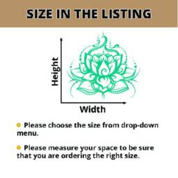 Lotus Wall Decal, Home Yoga Studio Decor, Flower Vinyl Sticker, Bohemian Bedroom Decals, Living Room Above Bed - thumbnail 4
