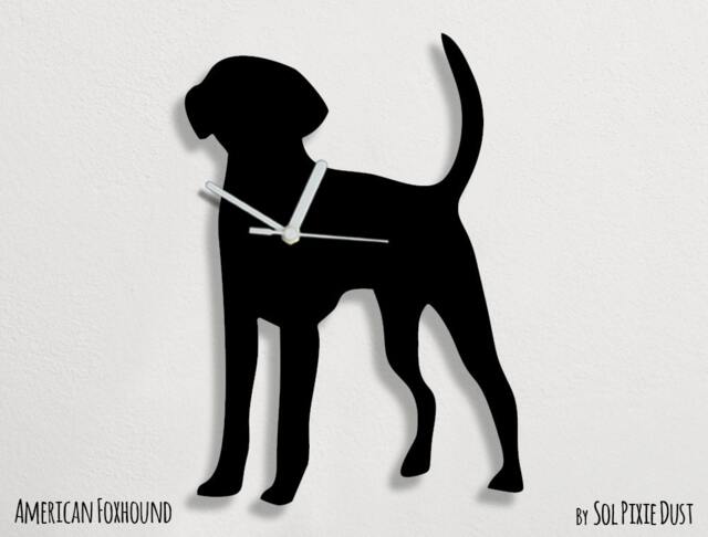 American Foxhound Dog - Wall Clock Silhouette - image 1