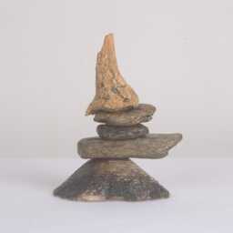 Driftwood Stack Of Five, Sculpture, Abstract Art, Rustic Ornament, Stacking Stones, Wooden Decoration - thumbnail 1