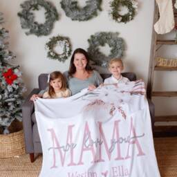Gift From Kids, Grandma Quote, Custom Quote Blanket, Personalized Christmas Birthday Present For Mom, Mom - thumbnail 3