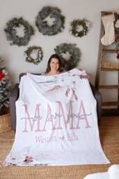 Gift From Kids, Grandma Quote, Custom Quote Blanket, Personalized Christmas Birthday Present For Mom, Mom