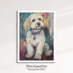 Cockapoo Abstract Oil Painting Framed Print & Canvas Large Sizes Luxury Wall Art Poster Pet Home Decor Interior Dog Lover Gift - thumbnail 3